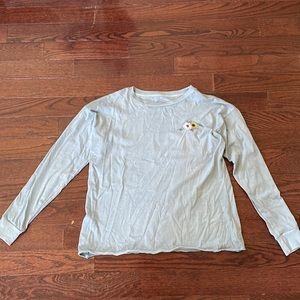 Lights blue long sleeve sunflower t shirt